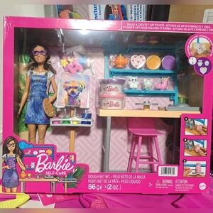 New Mattel Barbie Self-Care "Relax & Create Art Studio". 11.5inch Doll